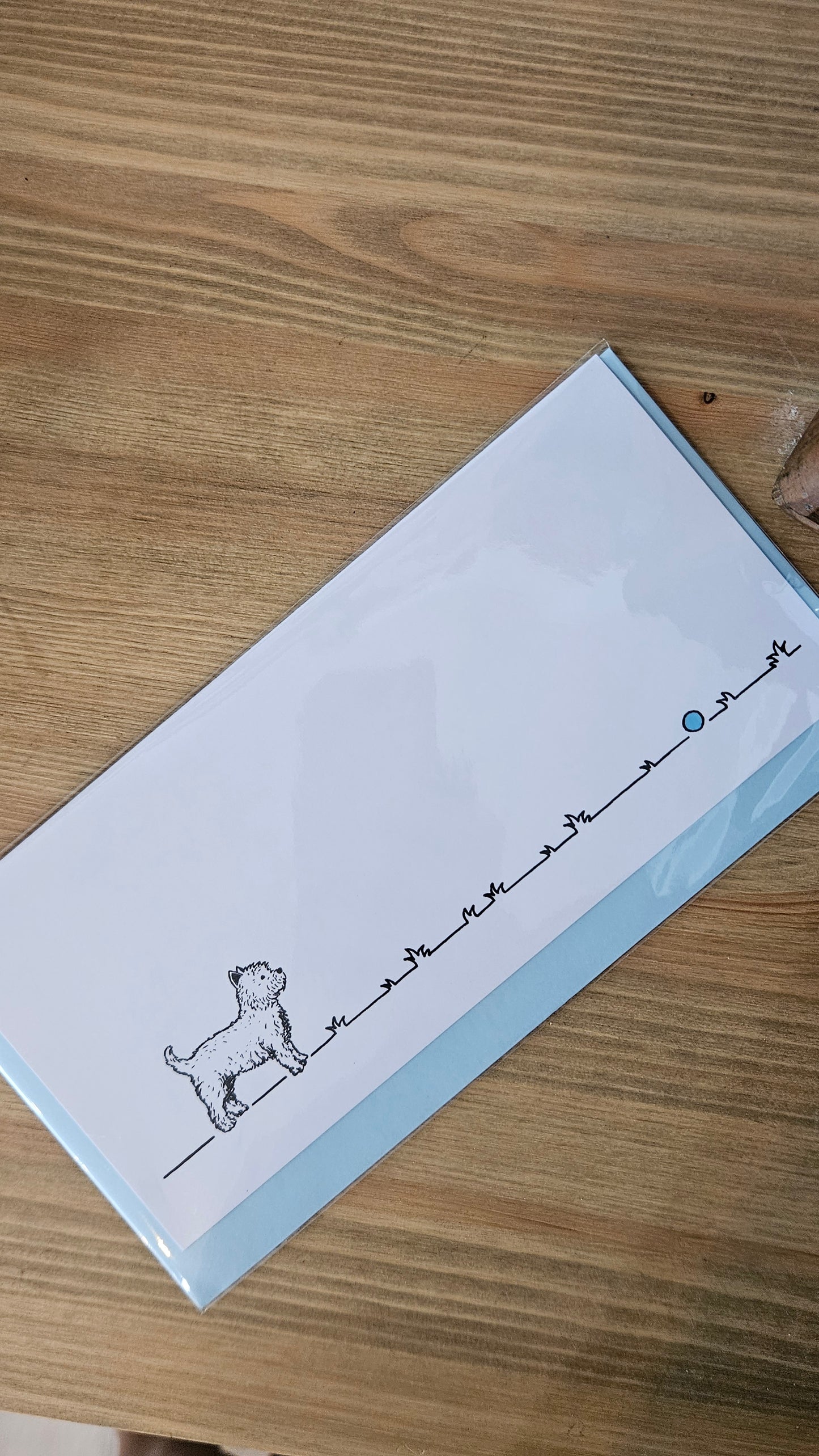 Terrier 'Go Fetch...' greeting card