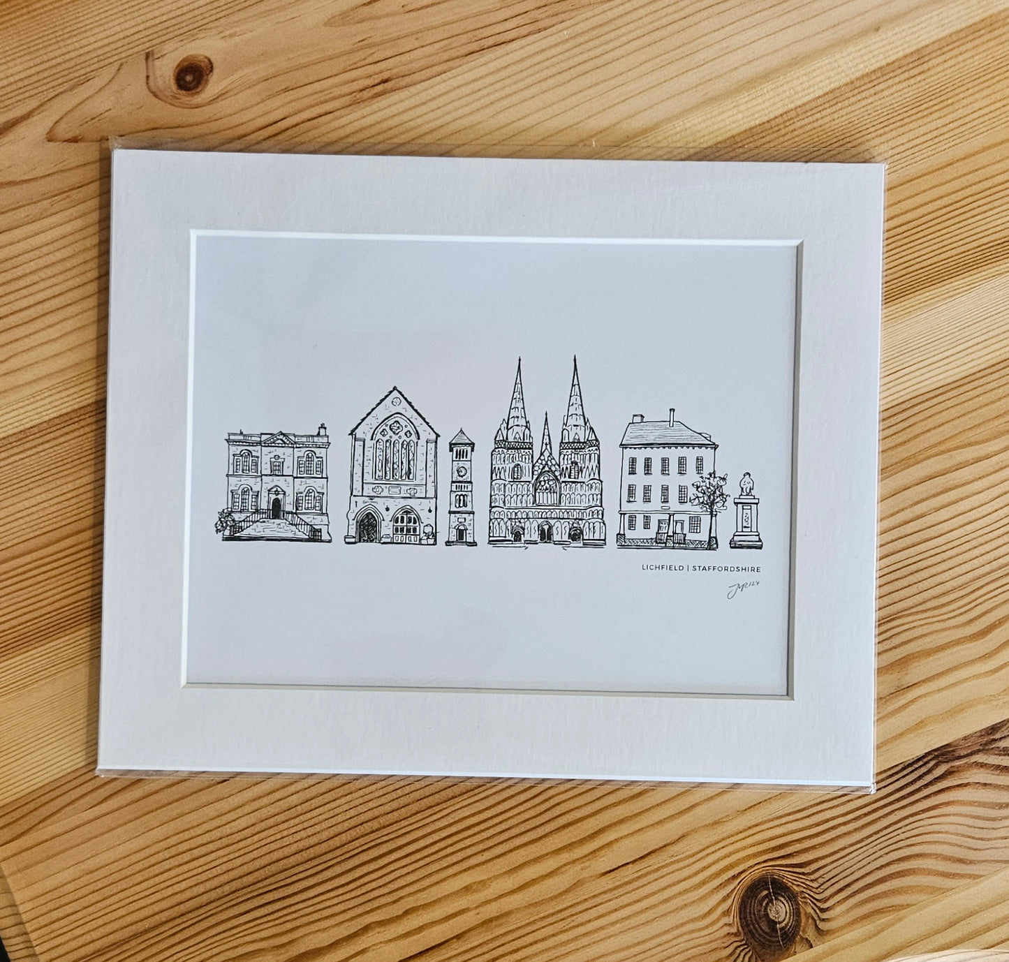 Lichfield - Staffordshire 10x8" Signed Print