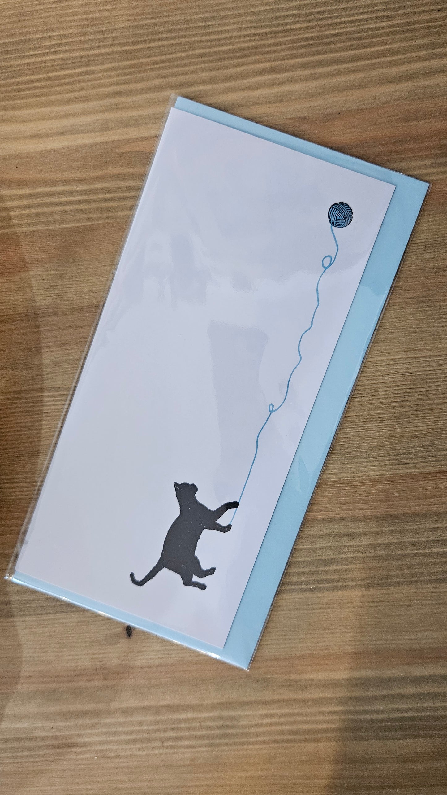 Cat 'Go Fetch...' greeting card