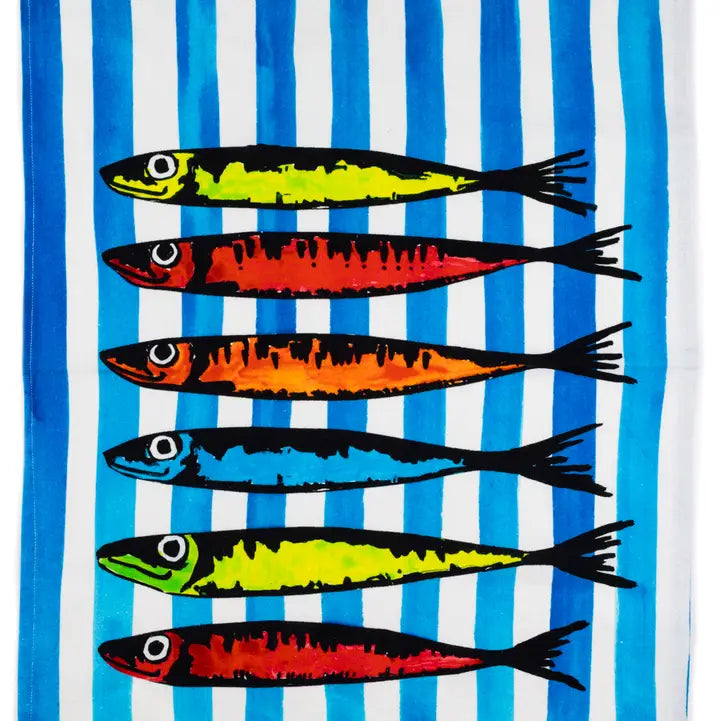 Rainbow Sardine Blue T. Towel