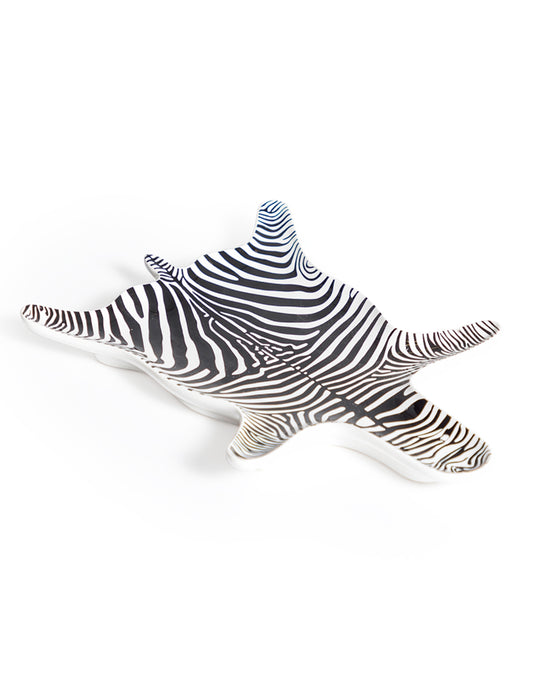 Ceramic Zebra Hide Trinket Plate