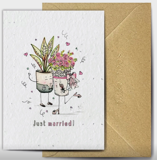 Just Married - Plantable Seed Card