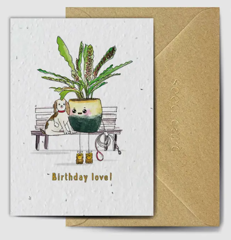 Birthday Love Dog seed card