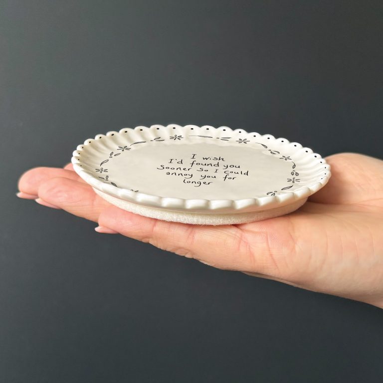 East of India ‘I Wish I’d Found You Sooner’ Scallop Coaster