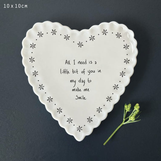 East of India ‘Offended’ Heart Scallop Coaster