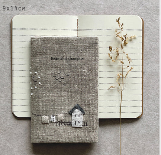 Small Linen Notebook - Beautiful Thoughts