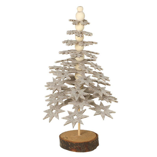 Christmas -WOODEN FELT STAR TREE
