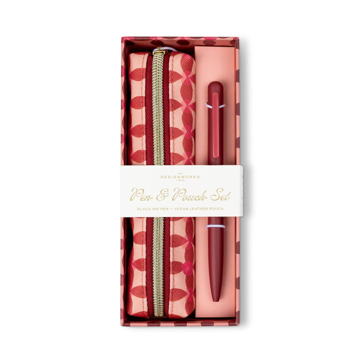 Designworks Ink Pen & Pouch Set - Pinwheel Pink