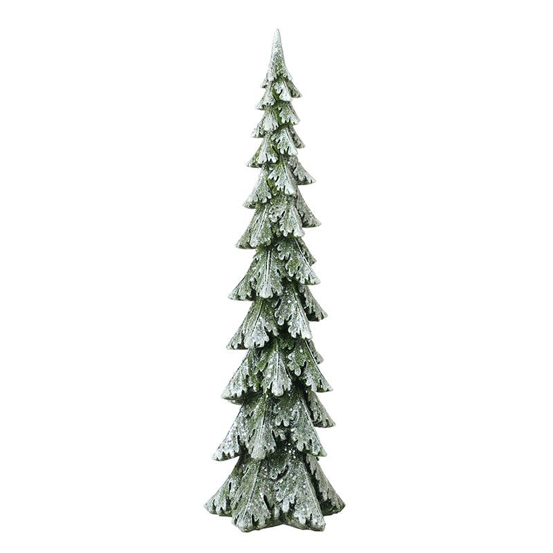 Christmas  -TALL SNOWY GREEN TREE (aT)
