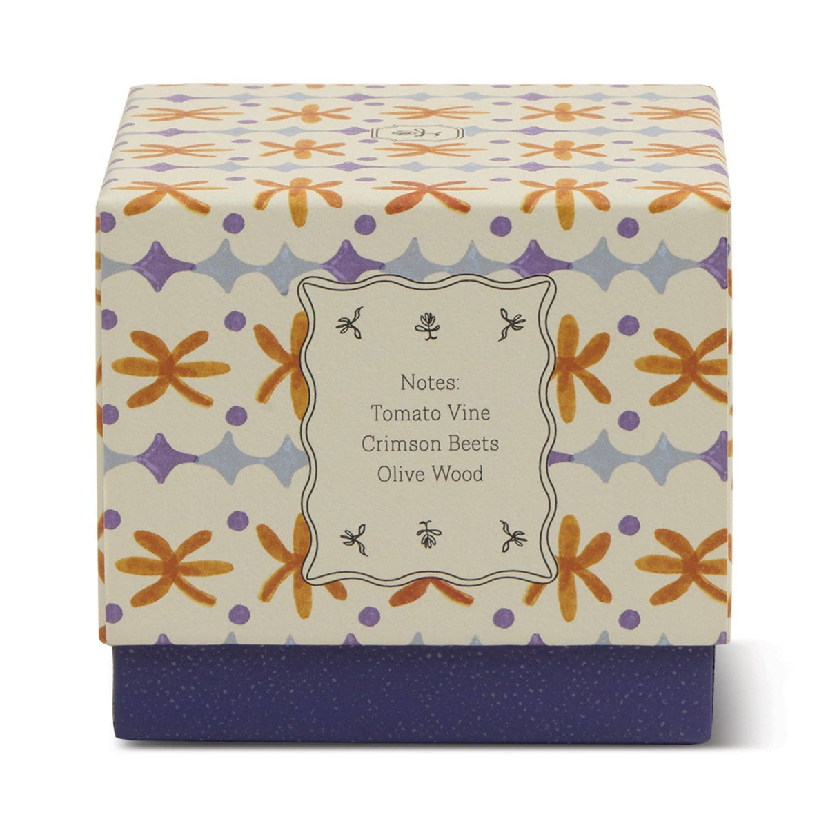Tulip 5.5oz/155g Orange and Blue Glass Candle - Garden & Grove