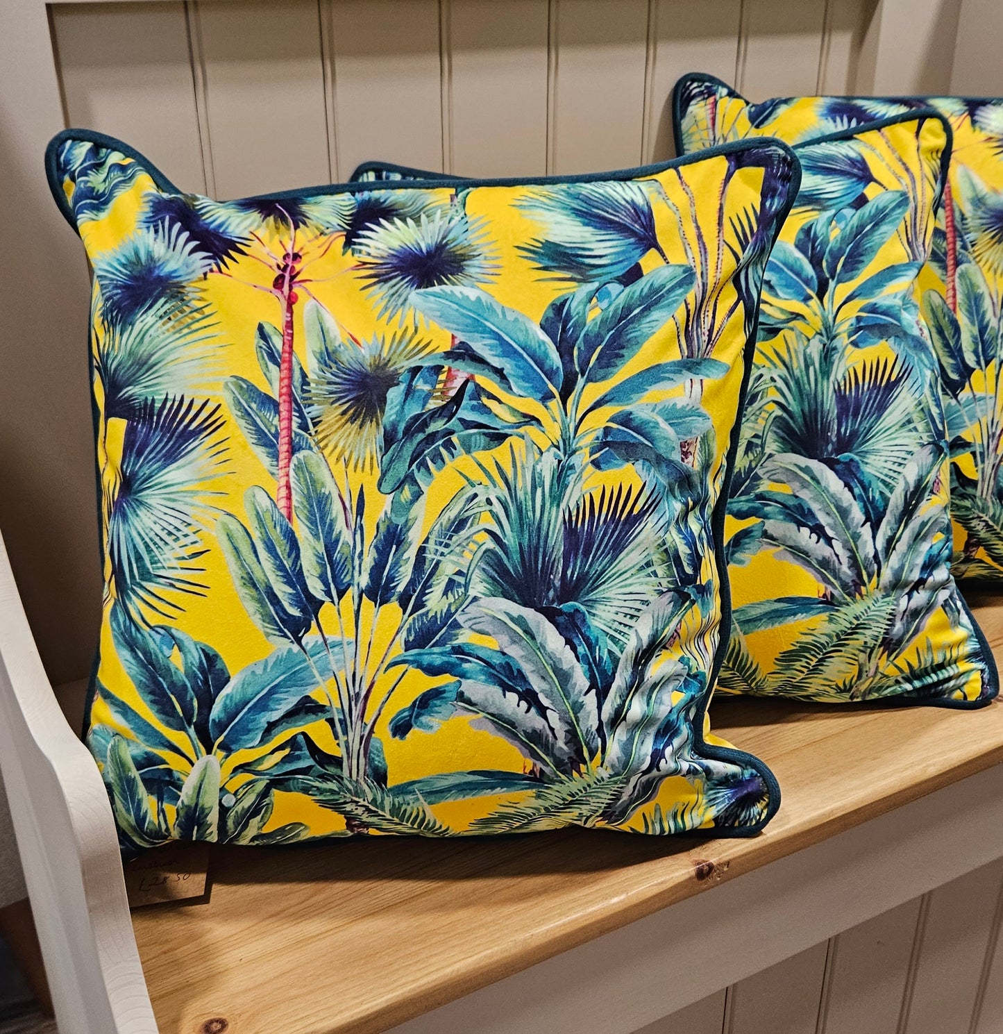 Vibrant Tropical Yellow 18" Cushion