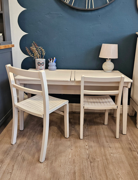 Wooden Children's Desk & Chairs in Frenchic 'Cool Beans'