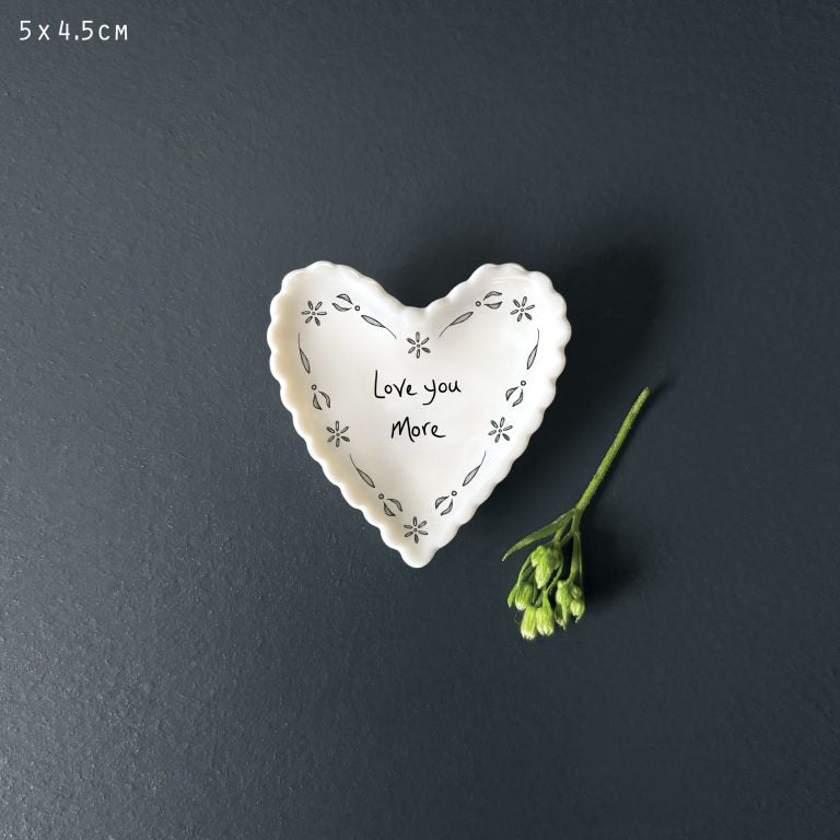 East of India ‘Love You More’ Small Scallop Heart Dish