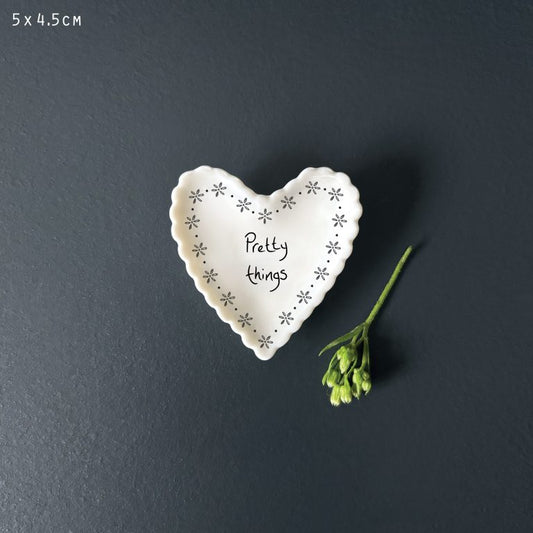 East of India ‘Pretty Things’ Small Scallop Heart Dish