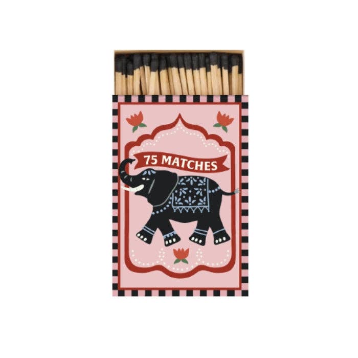 A Dopo Boxed Matches Elephant Black - 75 Matches (9.6 cm)