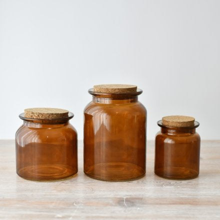 Glass Storage Jar with Cork lid
