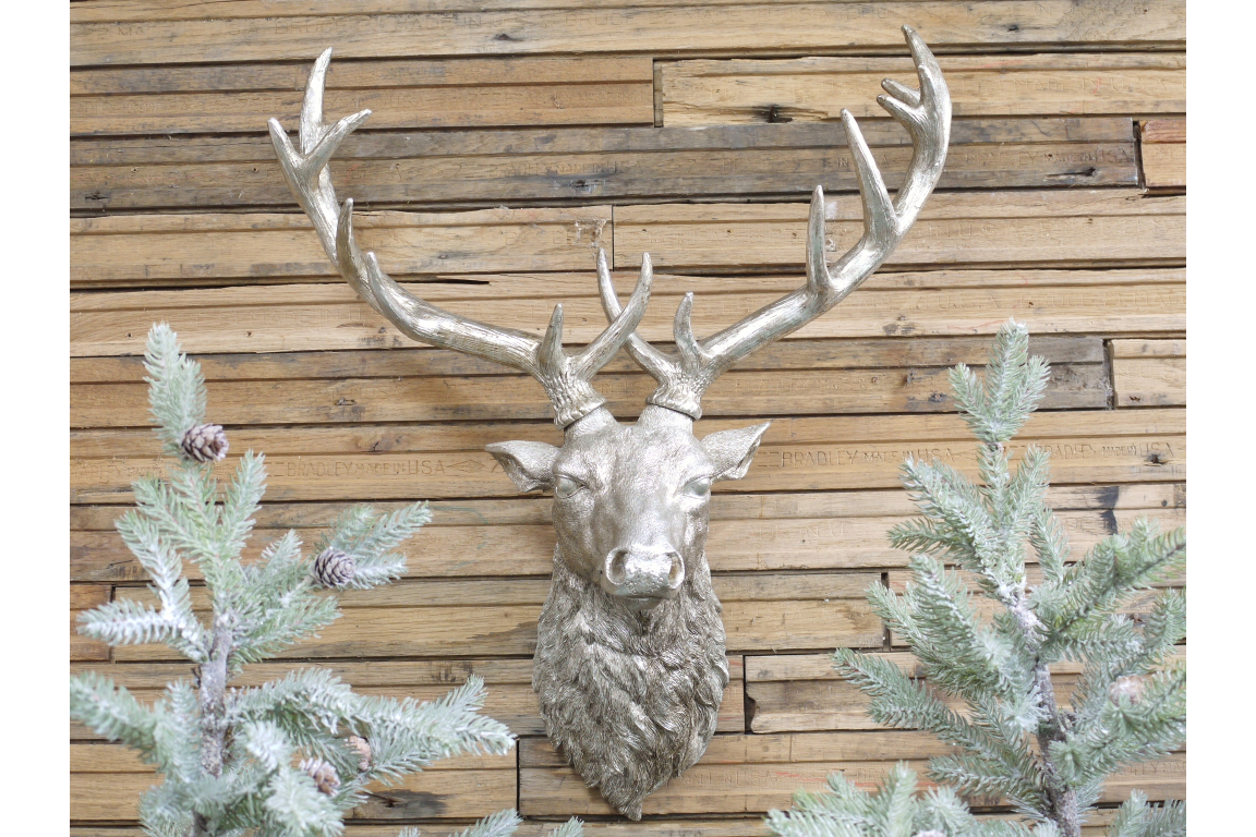 Silver Stag Head