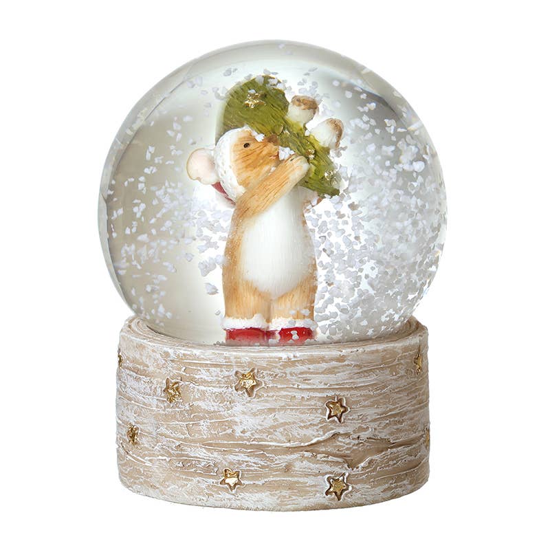 Christmas -MOUSE WITH TREE SNOW GLOBE (efT)