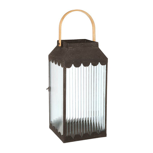 BLACK METAL LRG LANTERN