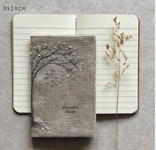 Small linen notebook - Favourite things