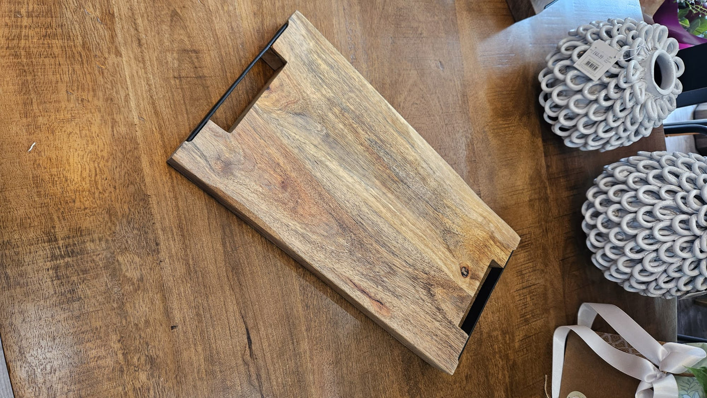 Wood and Metal Chopping Board