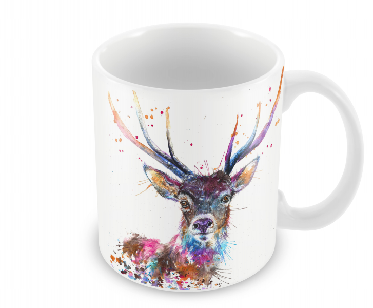 Splatter Rainbow Stag Mug