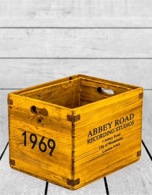Wooden "Abbey Road" LP Record Storage Boxes
