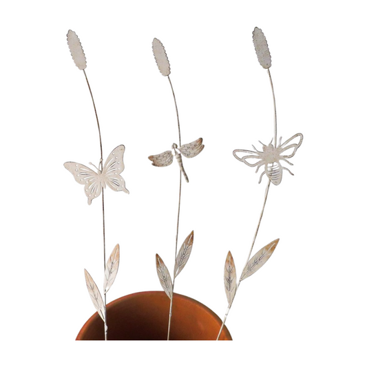 Off white assorted metal plant stick