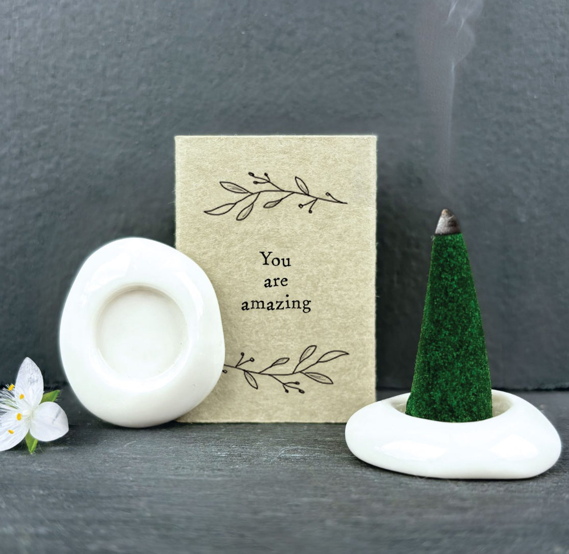 East of India Matchbox Incense Cone Set - You are Amazing