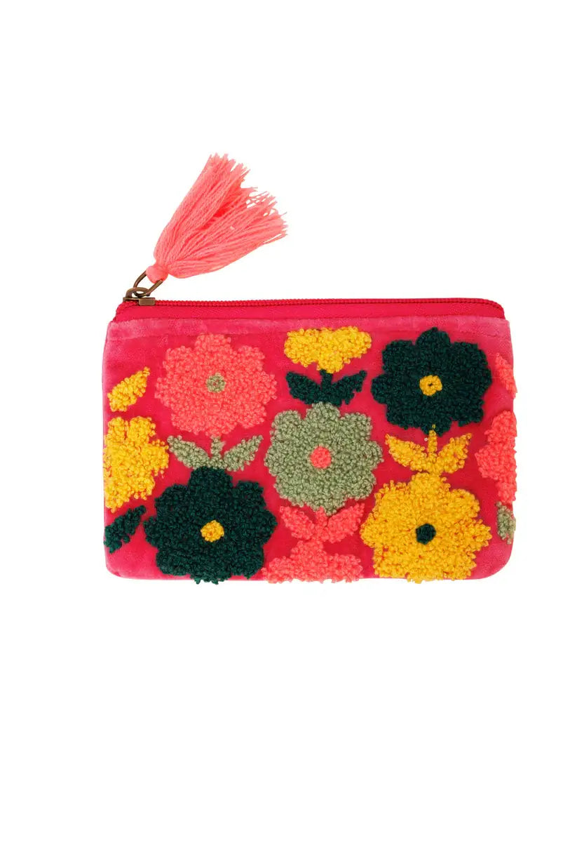 Rambling Flower Pouch - Pink