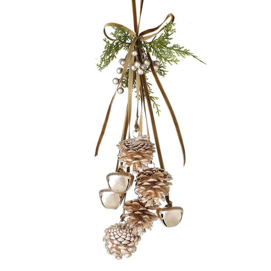 Christmas  -FIR CONE AND BELLS HANGER