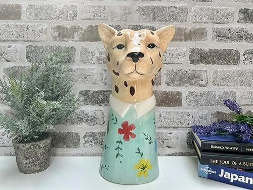 Quirky Modern Ceramic Leopard Vase