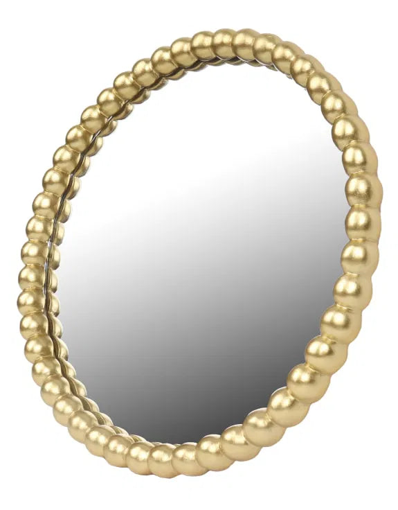 Gold Ball Framed Wall Mirror