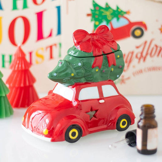 Classic Car with Christmas Tree Oil Burner