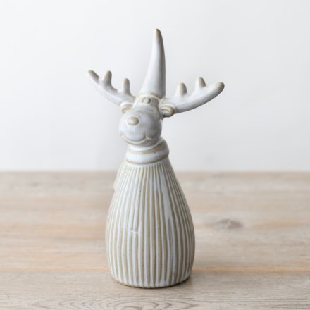 Ceramic Glazed Festive Reindeer