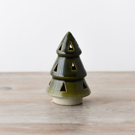 Ceramic LED Christmas Tree Ornament