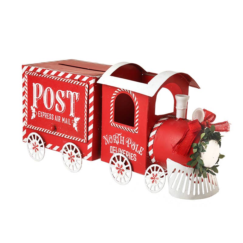 RED METAL NORTH POLE TRAIN