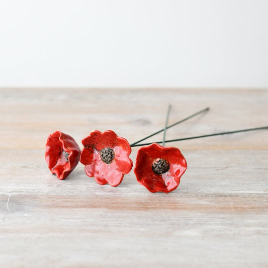 Tall Garden Poppy Stake
