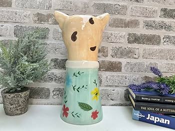 Quirky Modern Ceramic Leopard Vase