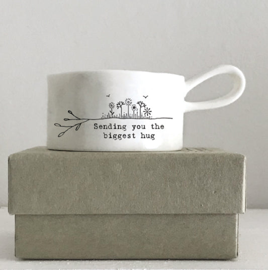 Handled tea light holder- Sending you the biggest hug