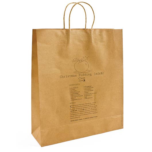 BROWN CARRIER BROWN HANDLE XMAS PUD