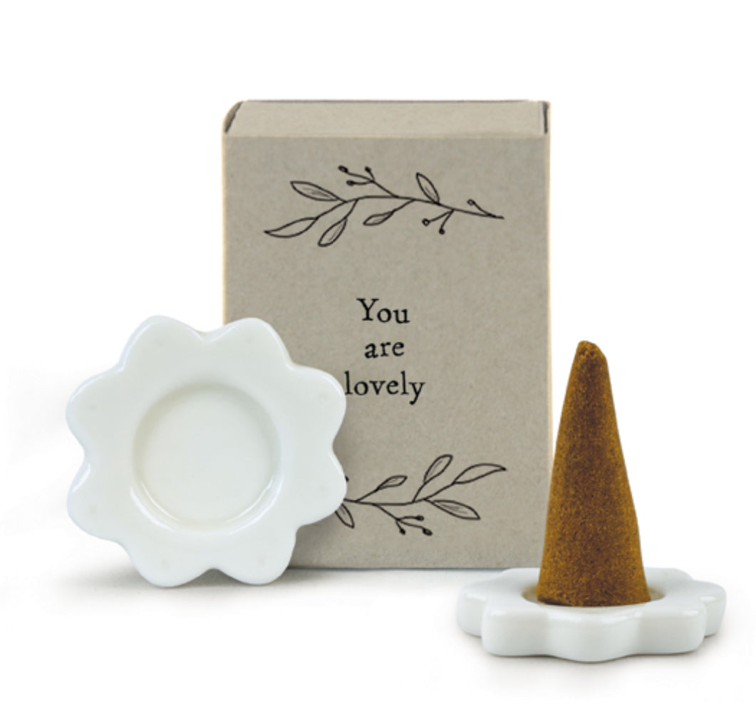 East of India Matchbox Incense Cone Set - You are Lovely