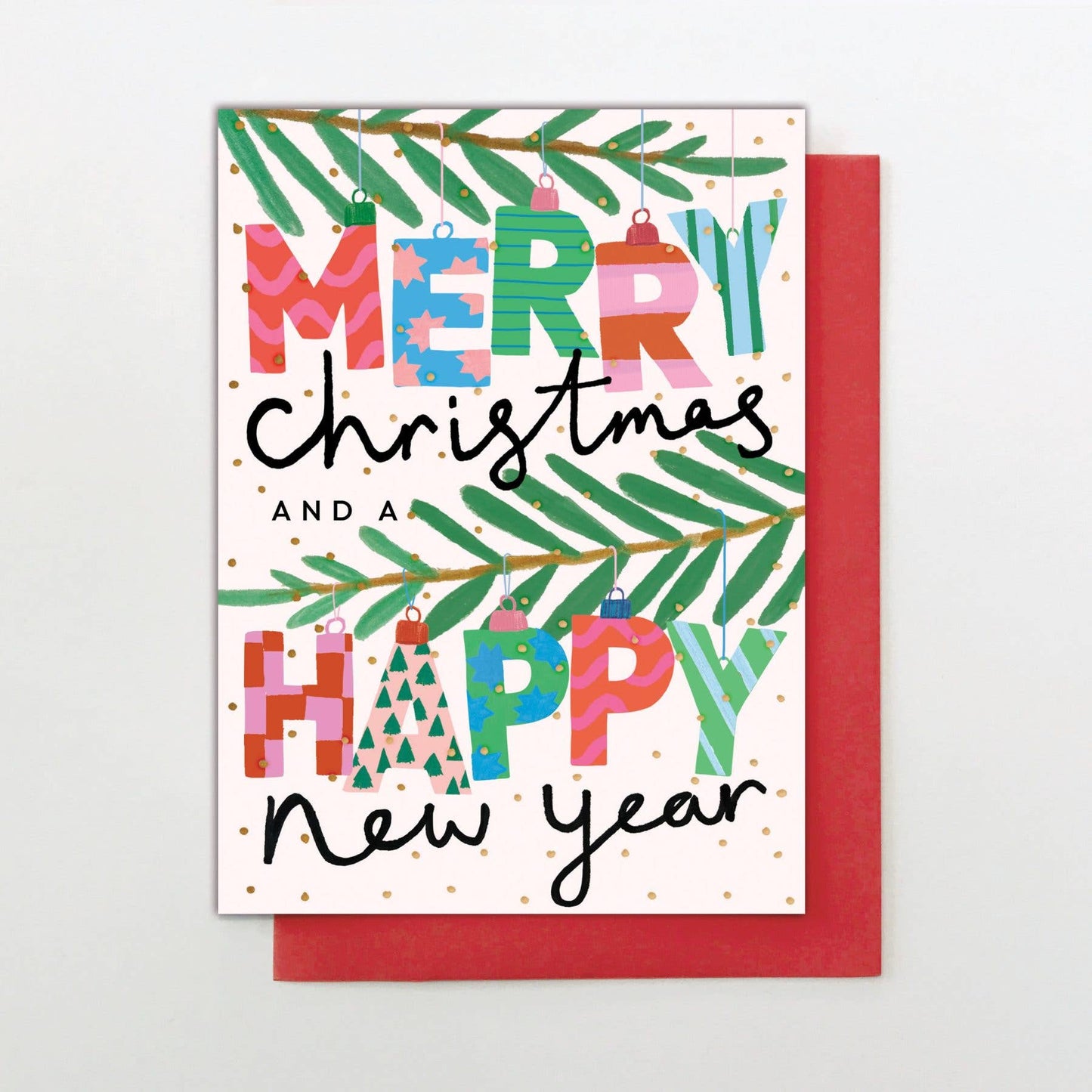 Merry Baubles Christmas card