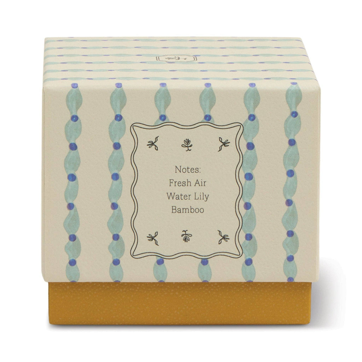 Tulip 5.5oz/155g Blue and Ochre Glass Candle - Wisteria & Willow