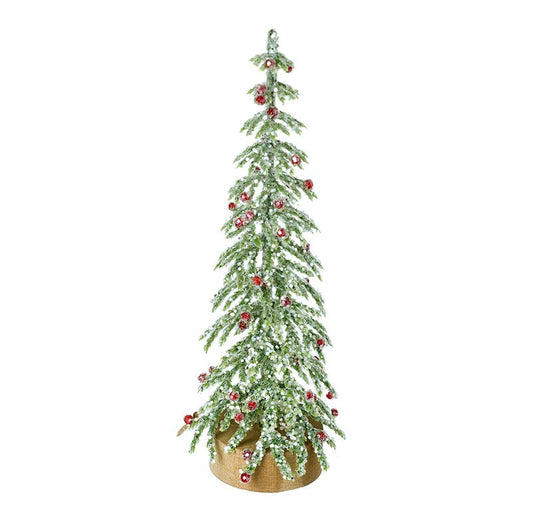 Christmas  -SM GREEN TREE WITH RED BERRIES