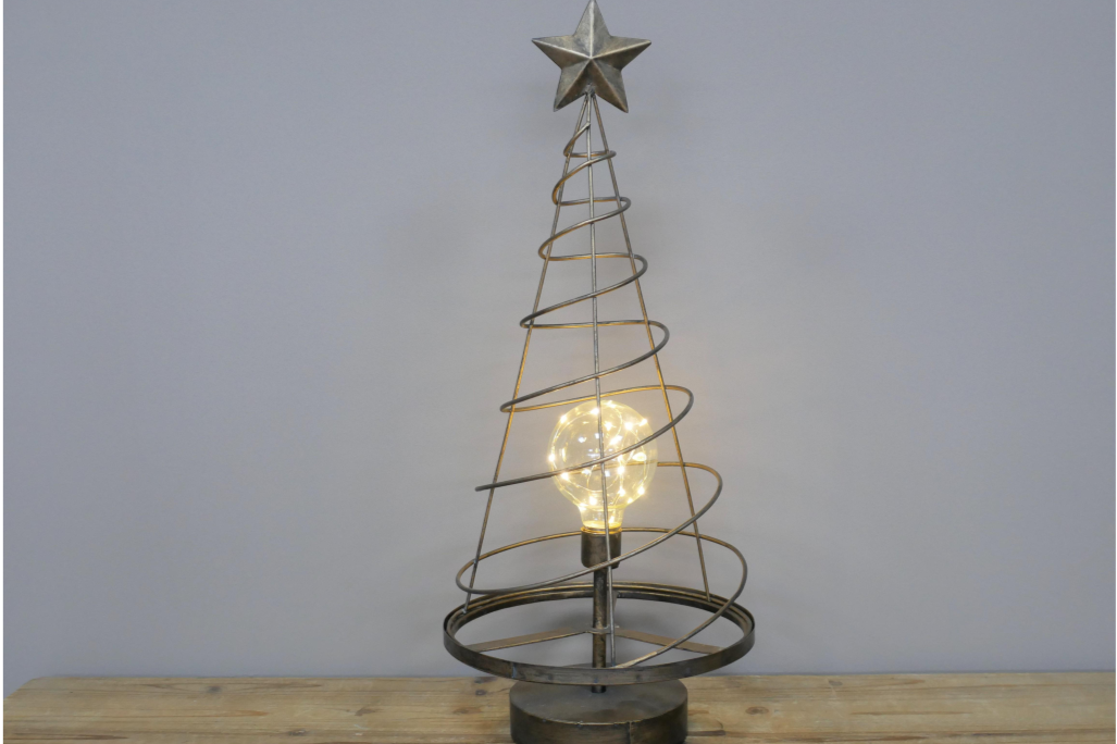 Light Up Metal Christmas Tree