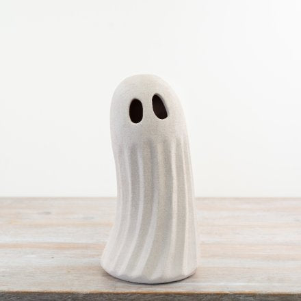 White Ceramic Ghost Figurine
