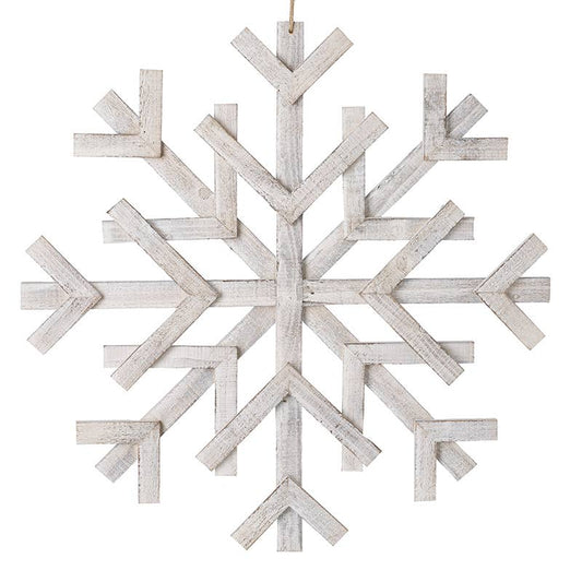 VERY LARGE WOODEN SNOWFLAKE