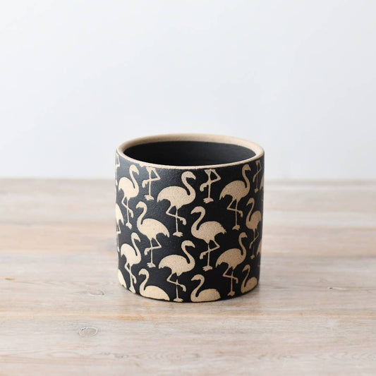 Stoneware Flamingo Planter, 14cm