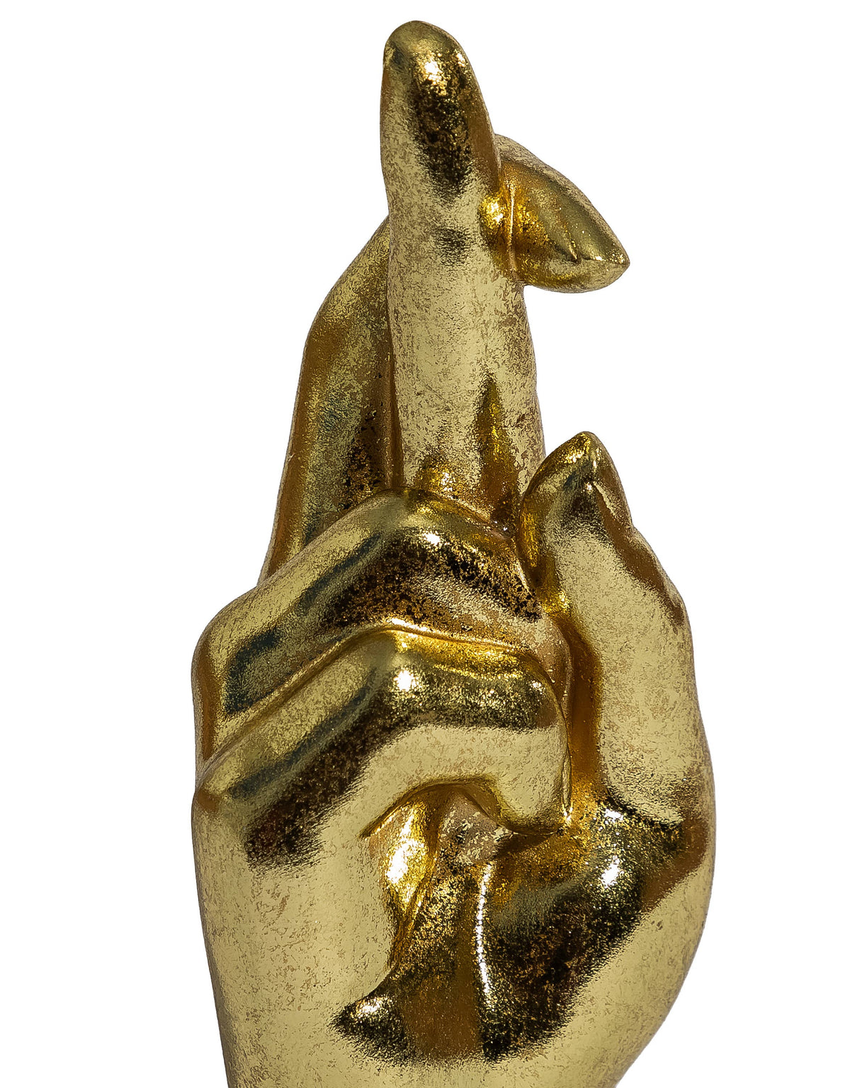 Gold "Fingers Crossed" Hand Figure